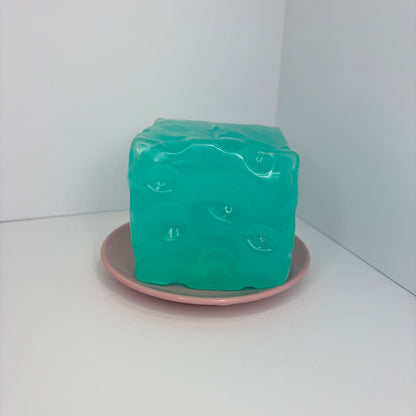 Chiboki Jumbo Vaseline Glacier Cheese Squishy - Nutty SquishyNutty SquishyAqua MintSquishy